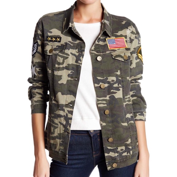 Ashley Mason Jackets & Blazers - Nordstrom Ashley Mason Camo Patch Jacket